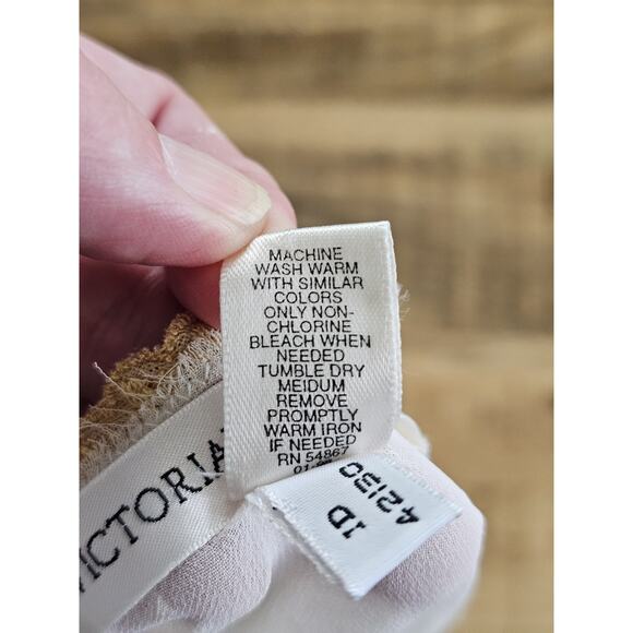 Victoria's Secret Vintage White Sheer Gold Lace Trim Robe Size M/L Bridal Sexy - Picture 9 of 10